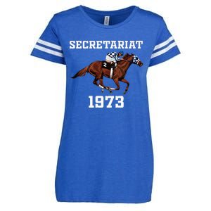 Secretariat 1973 Horse Racing Enza Ladies Jersey Football T-Shirt