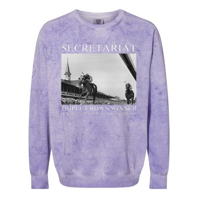 Secretariat 1973 Horse Racing Colorblast Crewneck Sweatshirt