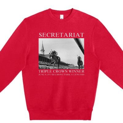 Secretariat 1973 Horse Racing Premium Crewneck Sweatshirt