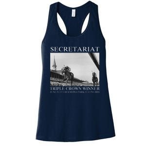 Secretariat 1973 Horse Racing Women's Racerback Tank