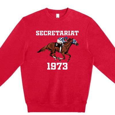 Secretariat 1973 Horse Racing Premium Crewneck Sweatshirt