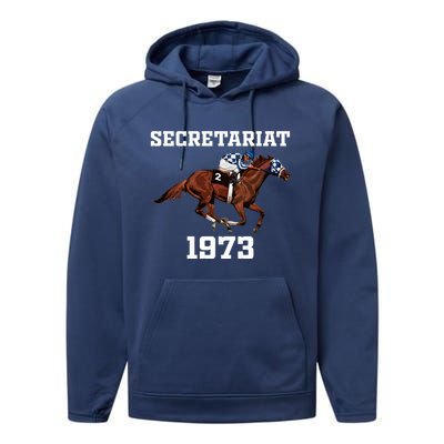 Secretariat 1973 Horse Racing Performance Fleece Hoodie