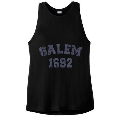 Salem 1692 Halloween Witch Retro Ladies PosiCharge Tri-Blend Wicking Tank
