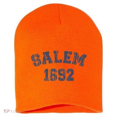 Salem 1692 Halloween Witch Retro Short Acrylic Beanie