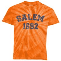 Salem 1692 Halloween Witch Retro Kids Tie-Dye T-Shirt