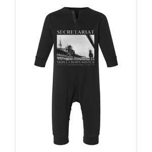 Secretariat 1973 Horse Racing Infant Fleece One Piece