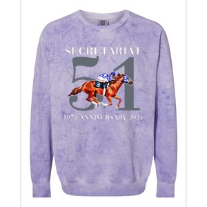 Secretariat 1973 Horse Racing Colorblast Crewneck Sweatshirt