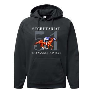 Secretariat 1973 Horse Racing Performance Fleece Hoodie