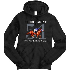 Secretariat 1973 Horse Racing Tie Dye Hoodie