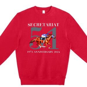 Secretariat 1973 Horse Racing Premium Crewneck Sweatshirt