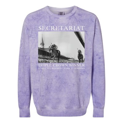 Secretariat 1973 Horse Racing Colorblast Crewneck Sweatshirt