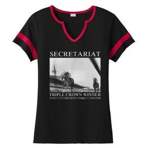 Secretariat 1973 Horse Racing Ladies Halftime Notch Neck Tee