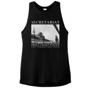 Secretariat 1973 Horse Racing Ladies PosiCharge Tri-Blend Wicking Tank