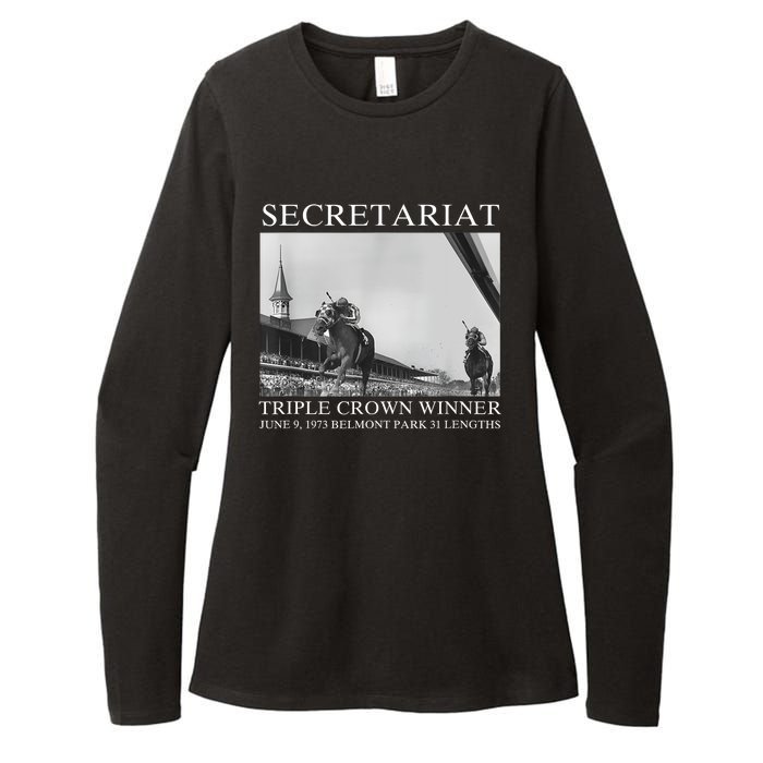 Secretariat 1973 Horse Racing Womens CVC Long Sleeve Shirt