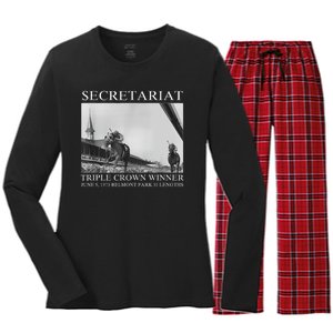 Secretariat 1973 Horse Racing Women's Long Sleeve Flannel Pajama Set 