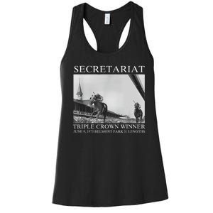 Secretariat 1973 Horse Racing Women's Racerback Tank