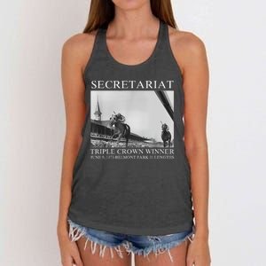 Secretariat 1973 Horse Racing Women's Knotted Racerback Tank