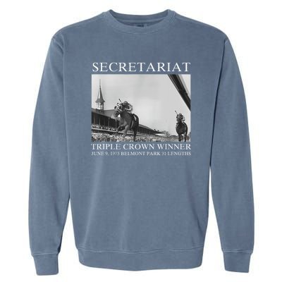 Secretariat 1973 Horse Racing Garment-Dyed Sweatshirt