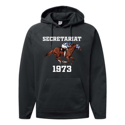 Secretariat 1973 Horse Racing Performance Fleece Hoodie