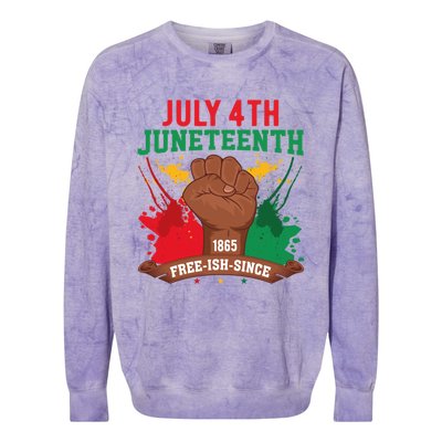 Since 1865 Junenth Freedom Junenth 1865 Gift Colorblast Crewneck Sweatshirt