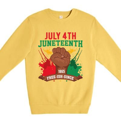 Since 1865 Junenth Freedom Junenth 1865 Gift Premium Crewneck Sweatshirt