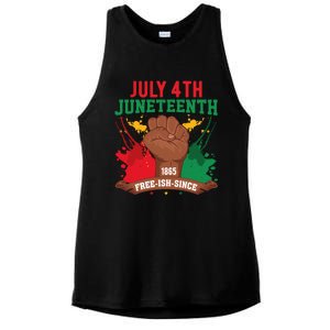 Since 1865 Junenth Freedom Junenth 1865 Gift Ladies PosiCharge Tri-Blend Wicking Tank