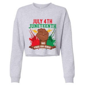 Since 1865 Junenth Freedom Junenth 1865 Gift Cropped Pullover Crew