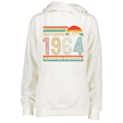 September 1964 Limited Edition Classic 1964 Vintage Birthday Womens Funnel Neck Pullover Hood