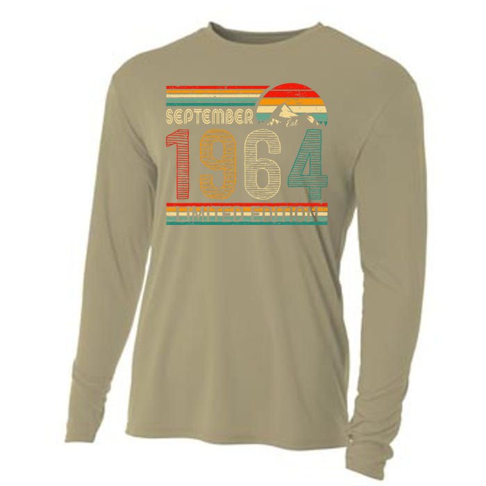 September 1964 Limited Edition Classic 1964 Vintage Birthday Cooling Performance Long Sleeve Crew