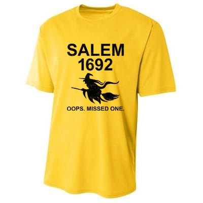 Salem 1692 Missed One Witch Funny Halloween Youth Performance Sprint T-Shirt