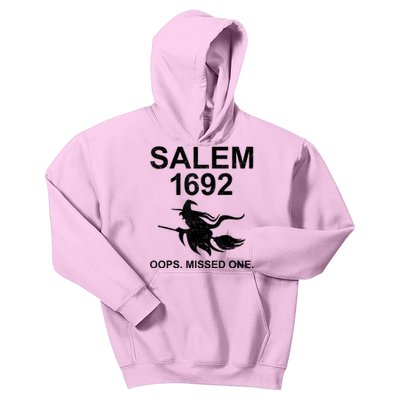 Salem 1692 Missed One Witch Funny Halloween Kids Hoodie