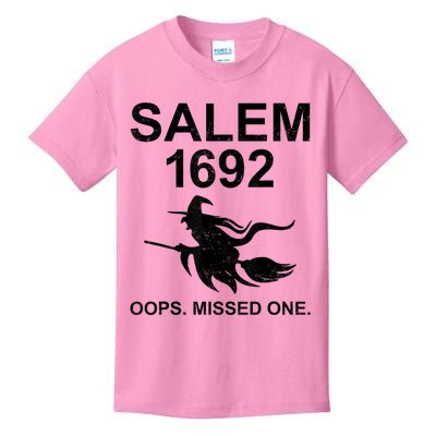 Salem 1692 Missed One Witch Funny Halloween Kids T-Shirt