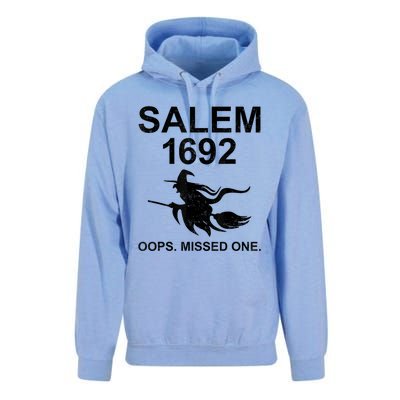 Salem 1692 Missed One Witch Funny Halloween Unisex Surf Hoodie