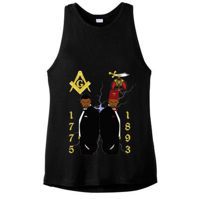 Shriners 1893 Masons 1775 Shrine Pha Mason Brothers Masonic Ladies PosiCharge Tri-Blend Wicking Tank