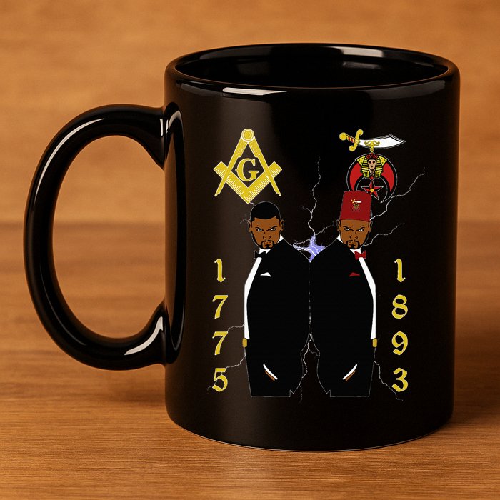 Shriners 1893 Masons 1775 Shrine Pha Mason Brothers Masonic 11oz C Handle Ceramic Mug