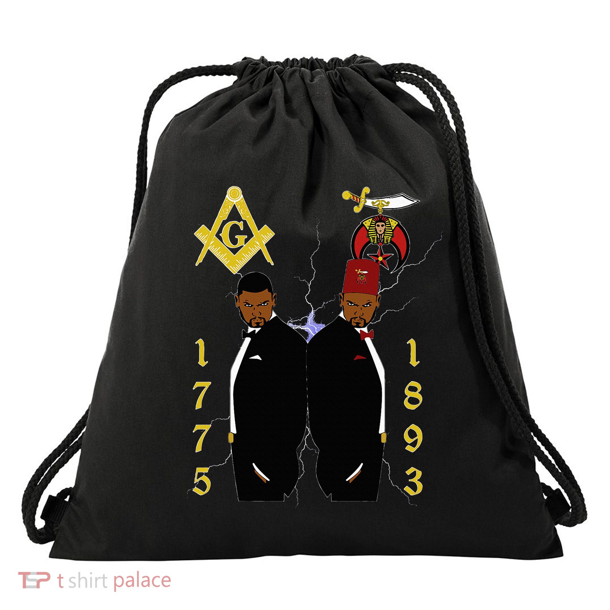 Shriners 1893 Masons 1775 Shrine Pha Mason Brothers Masonic Drawstring Bag