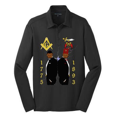 Shriners 1893 Masons 1775 Shrine Pha Mason Brothers Masonic Silk Touch Performance Long Sleeve Polo