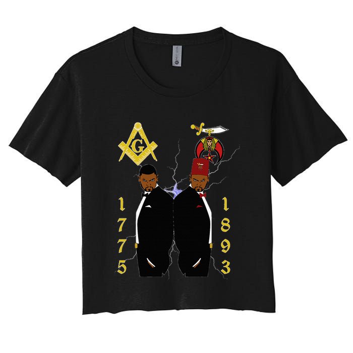 Shriners 1893 Masons 1775 Shrine Pha Mason Brothers Masonic Women's Crop Top Tee