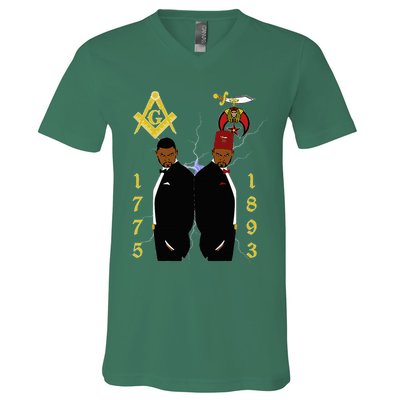 Shriners 1893 Masons 1775 Shrine Pha Mason Brothers Masonic V-Neck T-Shirt