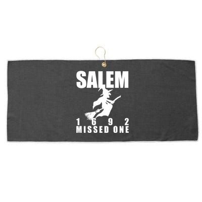 Salem 1692 Missed One Funny Halloween Witch Lover Occult Gift Large Microfiber Waffle Golf Towel