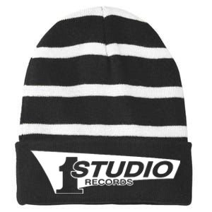 Studio 1 One Striped Beanie with Solid Band