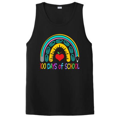 Student 100th Of School Teacher 100 Th Days Smarter Rainbow Cool Gift PosiCharge Competitor Tank