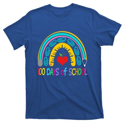 Student 100th Of School Teacher 100 Th Days Smarter Rainbow Cool Gift T-Shirt