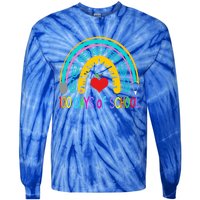 Student 100th Of School Teacher 100 Th Days Smarter Rainbow Cool Gift Tie-Dye Long Sleeve Shirt