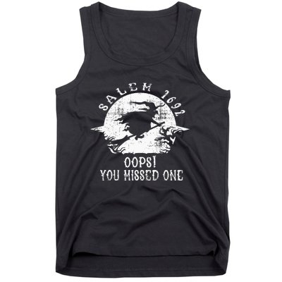 Salem 1692 Oops You Missed One Salem Witch Trials Halloween Tank Top