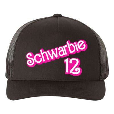 Schwarbie 12 Pink Yupoong Adult 5-Panel Trucker Hat