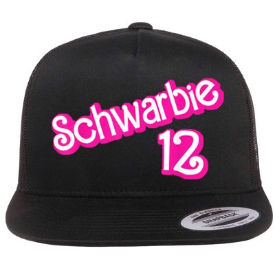 Schwarbie 12 Pink Flat Bill Trucker Hat