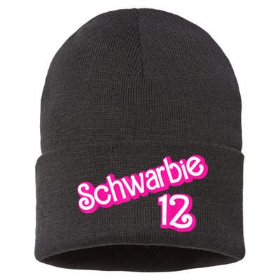 Schwarbie 12 Pink Sustainable Knit Beanie