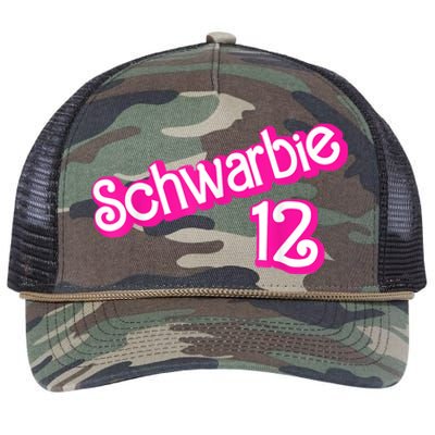 Schwarbie 12 Pink Retro Rope Trucker Hat Cap