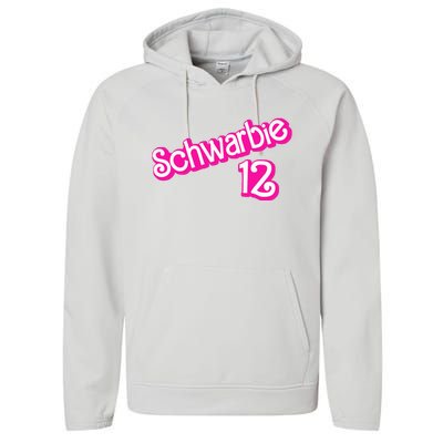 Schwarbie 12 Pink Performance Fleece Hoodie